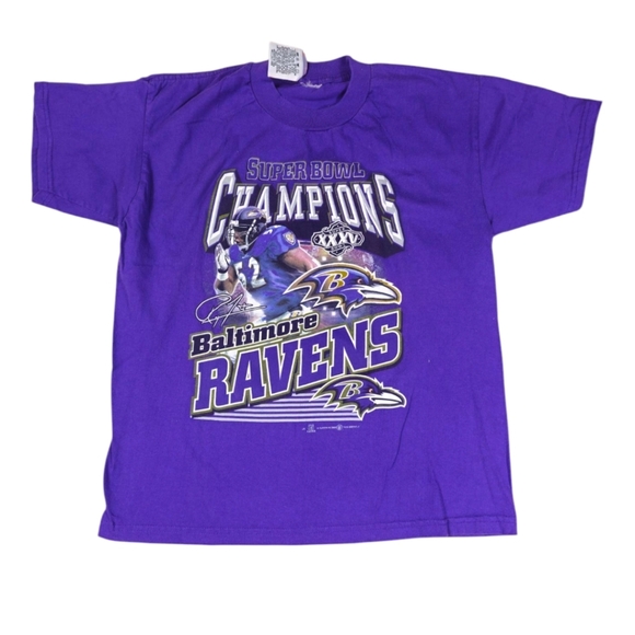 VINTAGE RAY LEWIS SUPER RAVENS SHIRT - Picture 1 of 4